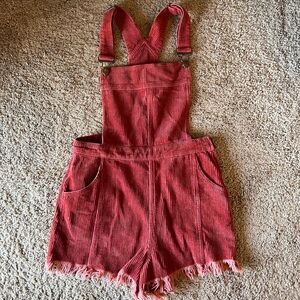 Rust Corduroy Overalls